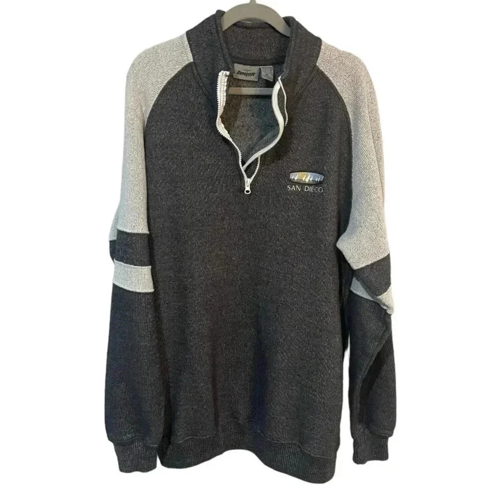 San Diego size XL 1/4 zip men’s sweatshirt by Renegade EUC